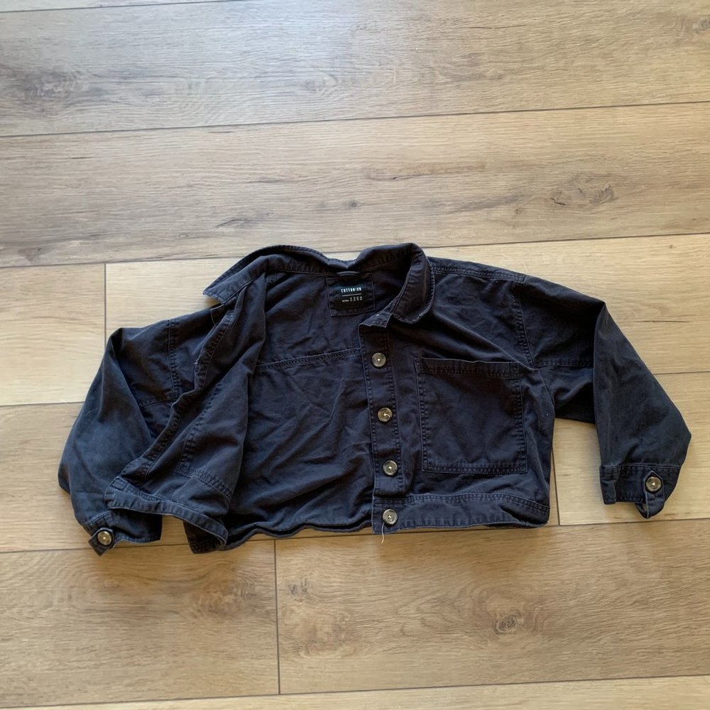 Cotton On cropped button jacket